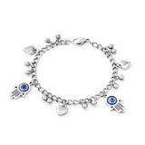 Accessories With Blue Cat's Eye Bracelet