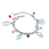 Accesorios con pulsera de cuentas de varios colores