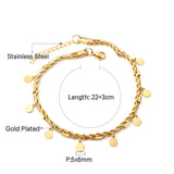 8 Round Accessories + Chain Double Chain Anklet