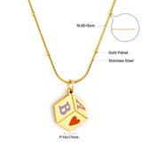 Mixed Color AB Heart Accessory Necklace