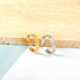 Stainless Steel 18k Gold Plated Coffee Bean Shape Ring