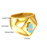 Stainless Steel 18k Gold Plated Palm Accessory Ring