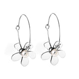 Wholesale Personalized Stainless Steel Peach Blossom Shape Earrings