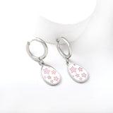 Stainless Steel Oval Star-shape Earrings