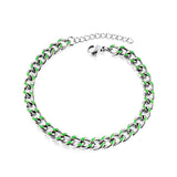 Stainless Steel Green Drip Oil Bracelet Chain