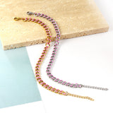 Stainless Steel Pink Drip Oil Bracelet Chain