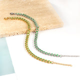 Stainless Steel Green Drip Oil Bracelet Chain