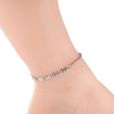 Stainless Steel 9 Butterflies + With Drill Chain Anklet