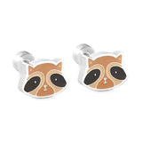 Stainless Steel Squirrel Spiral Stud Earrings