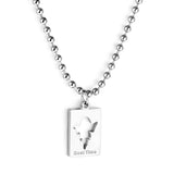 Halloween New Rectangular Ghost Hollow Accessory Necklace