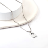 Halloween New Rectangular Ghost Hollow Accessory Necklace