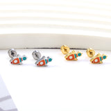 New Fashion Stainless Steel Screw Plug Mixed Color Rocket Stud Earrings