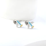 New Fashion Stainless Steel Screw Plug Mixed Color Airliner Stud Earrings