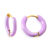 Boucles d'oreilles multicolores exquises en acier inoxydable, nouvelle mode