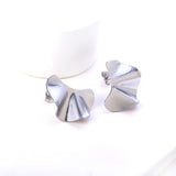 New Fashion Stainless Steel Half-piece Alien Cutting Stud Earrings