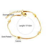 Pulsera De Acero Inoxidable Con 4 Accesorios Ovalados Para Mujer