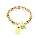 New Fashion Green Diamond+Oval Accessories Bracelet