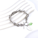 New Fashion Green Diamond+Oval Accessories Bracelet