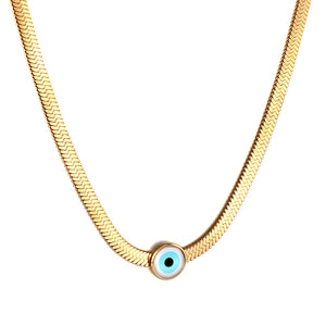 Collier accessoire en pierre œil de chat bleu clair, nouvelle mode