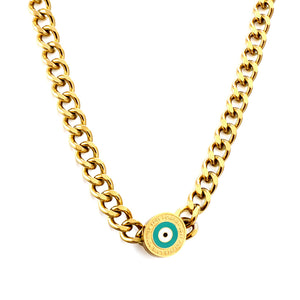 New Fashion Round Accessory With Mixed-colored Eye Necklace