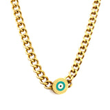 New Fashion Round Accessory With Mixed-colored Eye Necklace