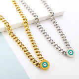 New Fashion Round Accessory With Mixed-colored Eye Necklace