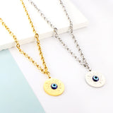 New Fashion Round Accessory With Dark Blue Cat's Eye Necklace