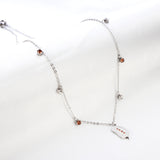 New 3 Champagne Diamonds+3 White Diamonds+Mango With Champagne Colored Diamond Necklace