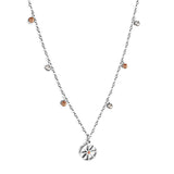 New 3 Champagne Diamonds+3 White Diamonds+Wheel Bone With Champagne Colored Diamond Necklace