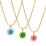 New Three -color Flowers Accessory Necklace For Women