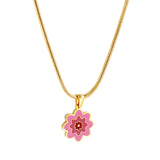 New Three -color Flowers Accessory Necklace For Women