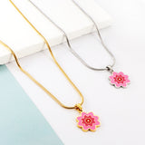 New Three -color Flowers Accessory Necklace For Women