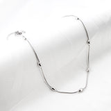 New Stainless Steel Fashion 11 Oval Steel Beads Necklace