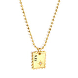 New Fashion Stamp Accessory With White Diamond Necklace