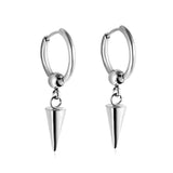 Stainless Steel Circle With Cone Earrings For Women