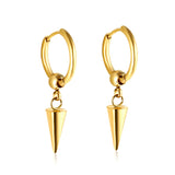 Stainless Steel Circle With Cone Earrings For Women