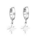 2023 New 1.6x11mm Circle with Lucky Star Earrings