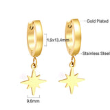 2023 New 1.6x11mm Circle with Lucky Star Earrings