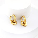 New 3x16mm Circle With Heart Shaped Accessories Earrings