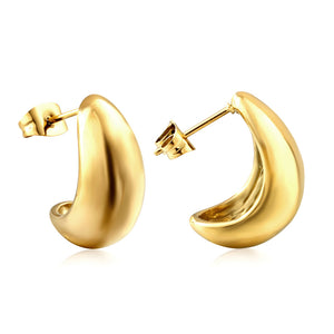 New Fashion Open Curved C Hoop Earrings