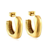 New Exquisite Fashion Open Square C Hoop Earrings