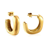 New Exquisite Fashion Open Square C Hoop Earrings