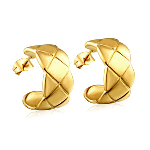 New Exquisite Fashion Open Half Round C Hoop Earrings