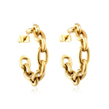 New Open Half Round Chain Earrings For Women