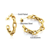 New Open Half Round Chain Earrings For Women