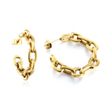 New Open Half Round Chain Earrings For Women