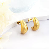 New Fashion Open Curved C Hoop Earrings