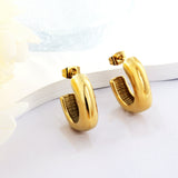 New Exquisite Fashion Open Square C Hoop Earrings