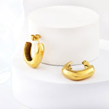 New Exquisite Fashion Open Square C Hoop Earrings