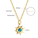 2023 New Round Accessories + Blue Flower Stone Necklace